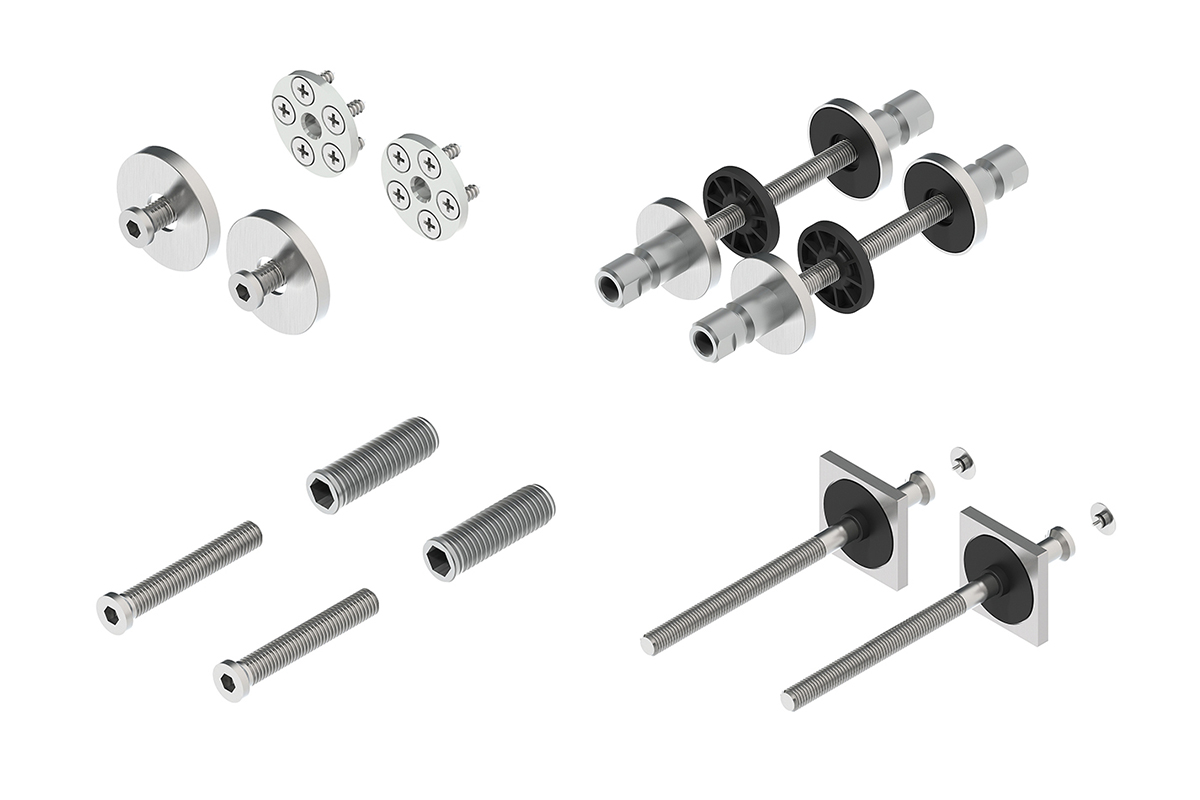 Mounting sets for handles