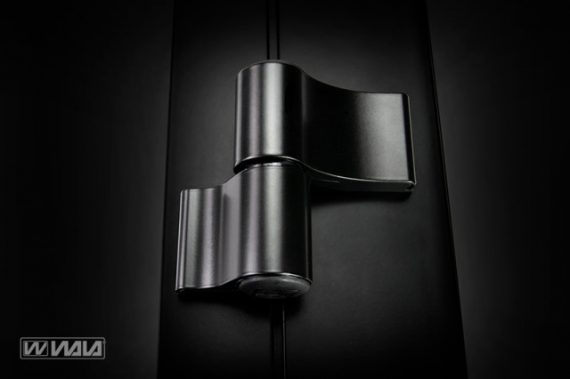 Surface hinges WEX asymmetric 2-wings RAL9005