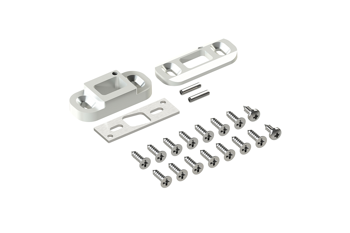 Slim bolt base with catches and screws for AF system