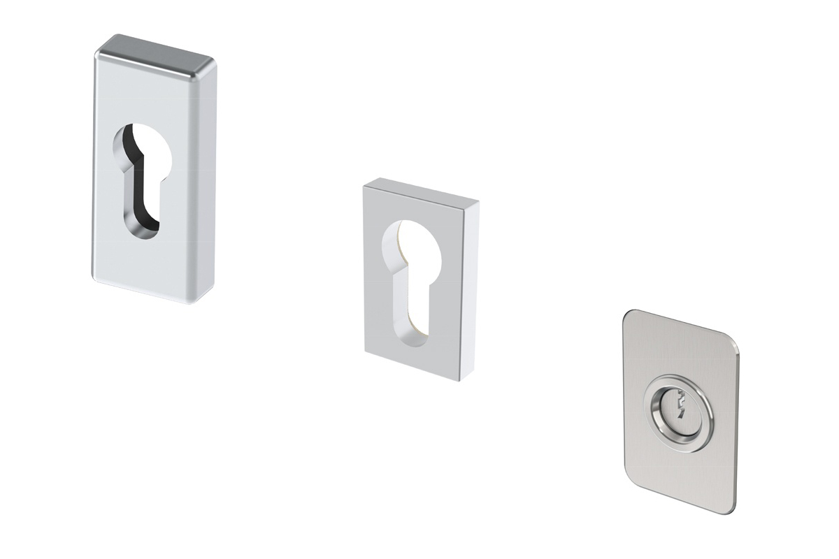 Lock insert escutcheons