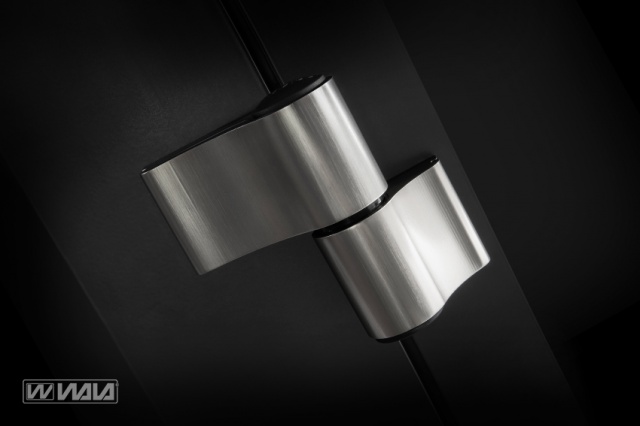 Surface hinges WX 2-wings asymmetric INOX