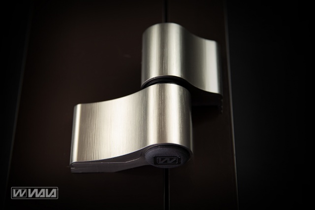 Surface hinges WX 2-wings asymmetric INOX