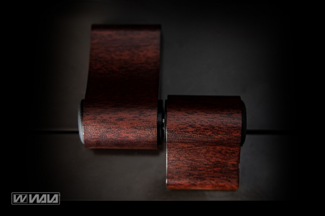 Surface hinges WX 2-wings asymmetric Mahogany