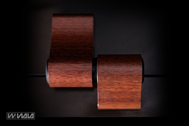 Surface hinges WX 2-wings asymmetric Siena Rosso