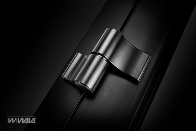 Surface hinges WEX asymmetric 2-wings RAL9005