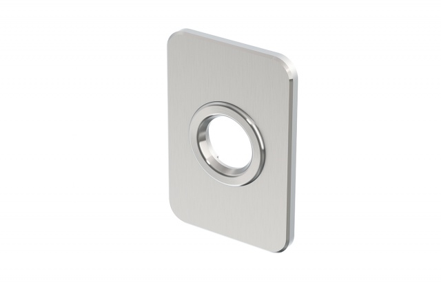 Glue-on ring escutcheon for panel