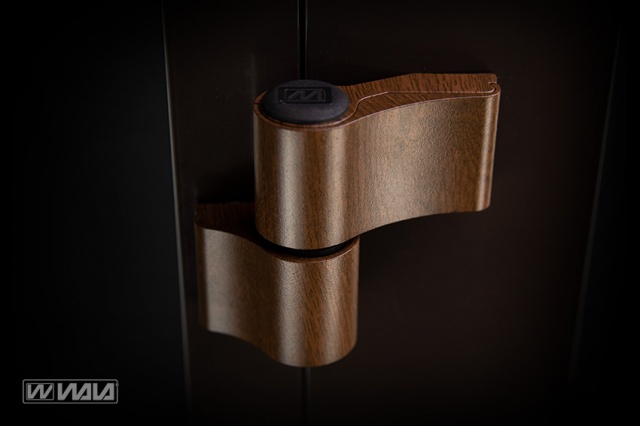 Surface hinges WX 2-wings asymmetric Walnut