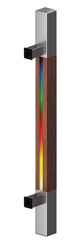 WALA - taśma LED RGB w uchwycie z tralką drewnianą