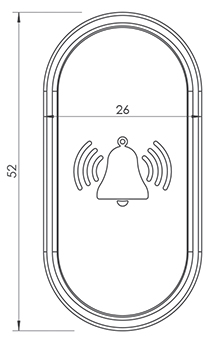 WALA - sensor dotyku rura fi40 z grawerem dzwonka