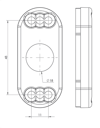 Wymiary szyldu SK1 WALA + Gałka drzwiowa G3