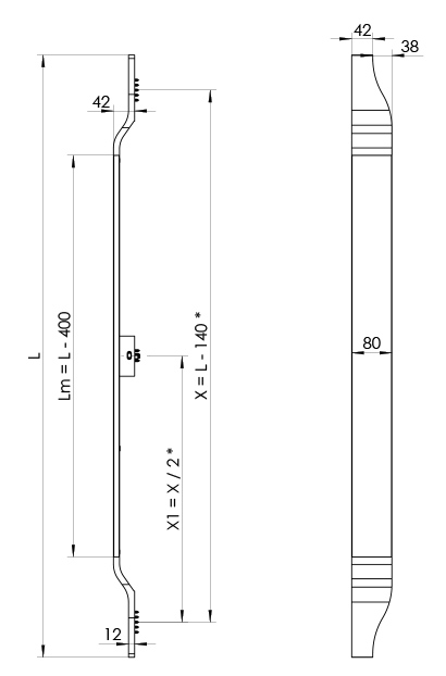 Wymiary uchwytu MPS31 T6