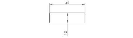 Płaskownik aluminiowy 42x12 uchwytu MPS31 T7